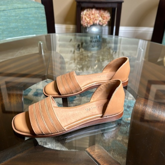 NEW! Madewell Brindle d'Orsay Flat in tan color size 5 - Picture 3 of 14